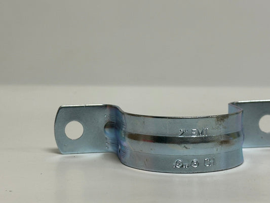 50 PK Eaton 497-6 2" Two-Hole EMT Strap – Galvanized Steel Conduit Support