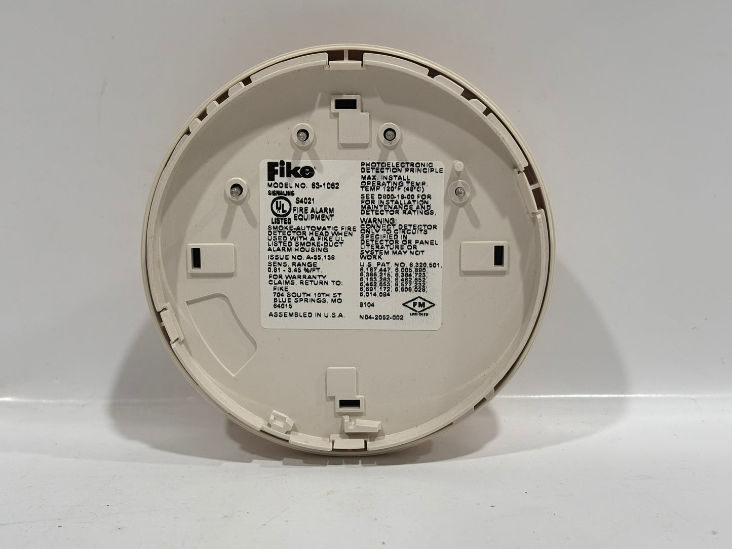 Fike 63-1062 Intelligent Photoelectric Duct Smoke Sensor with Isolators