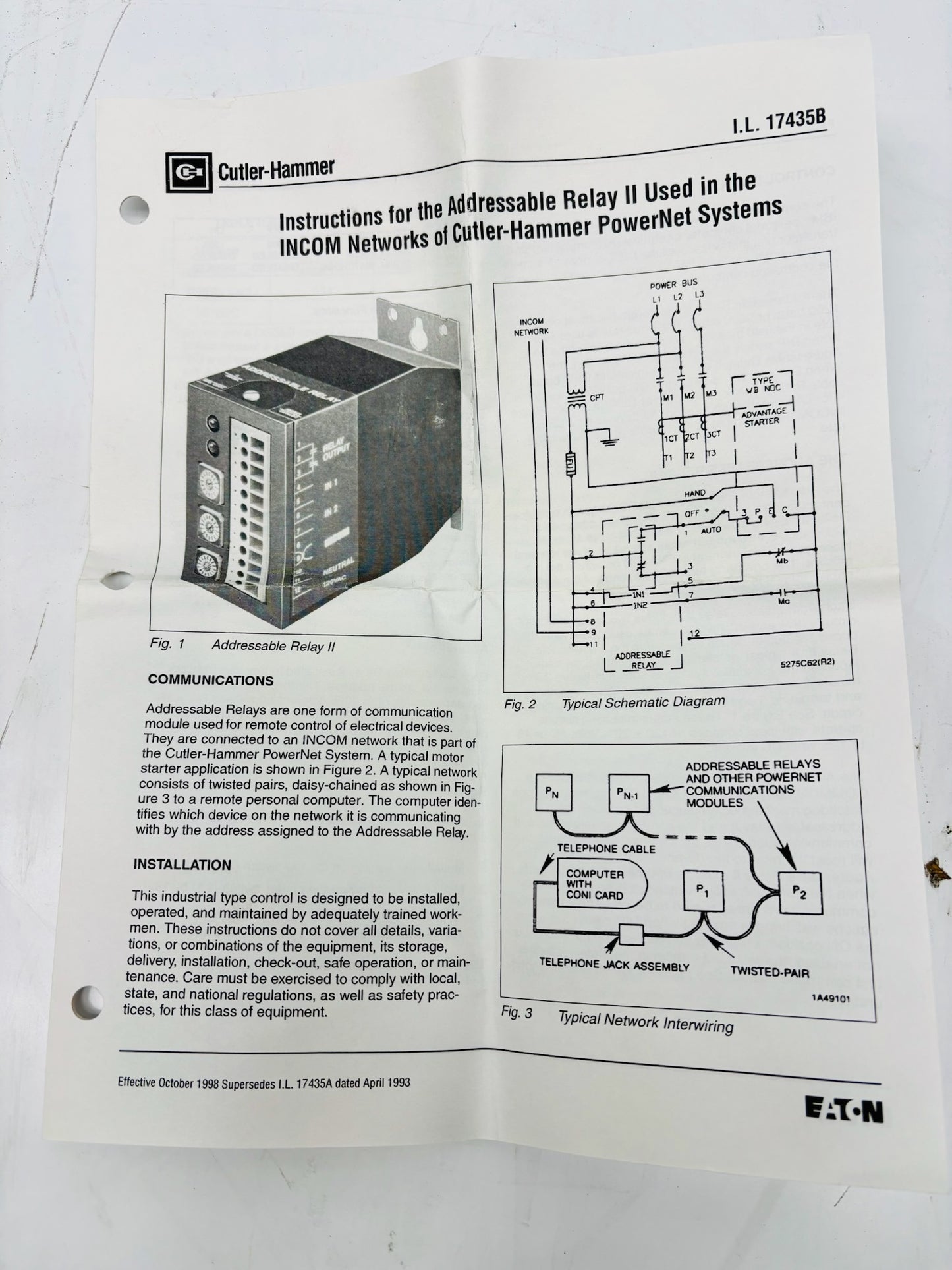 Cutler-Hammer AR II Addressable Relay II, MFG P010831