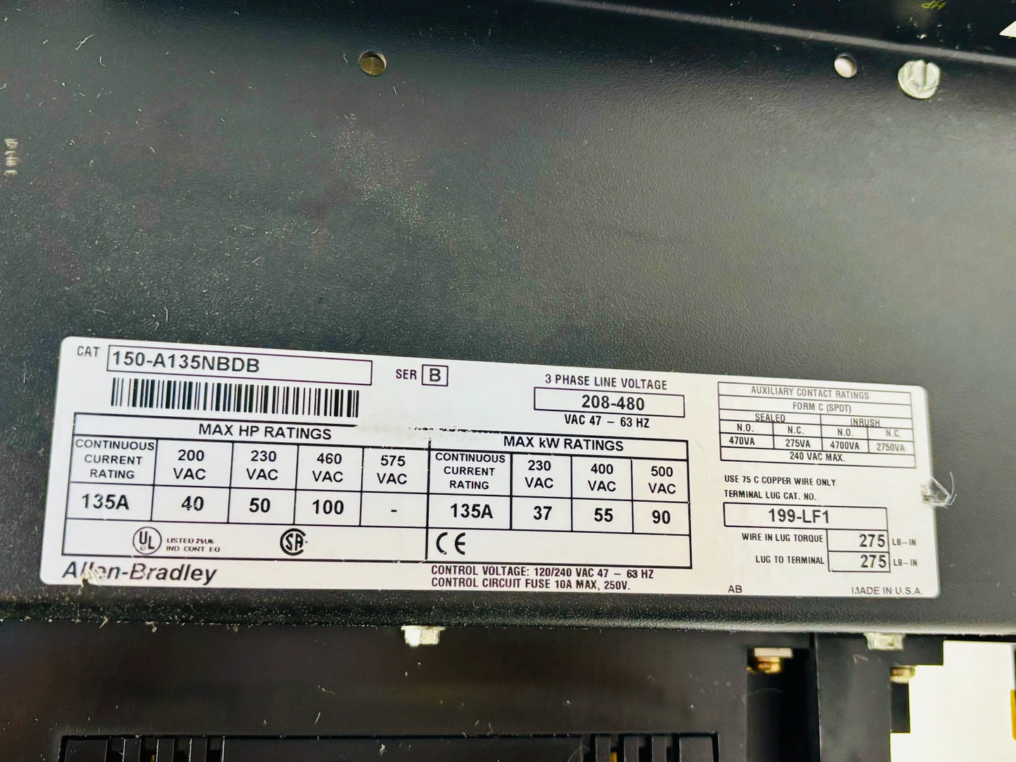 Allen Bradley SMC Plus 150-A135NBDB Motor Controller