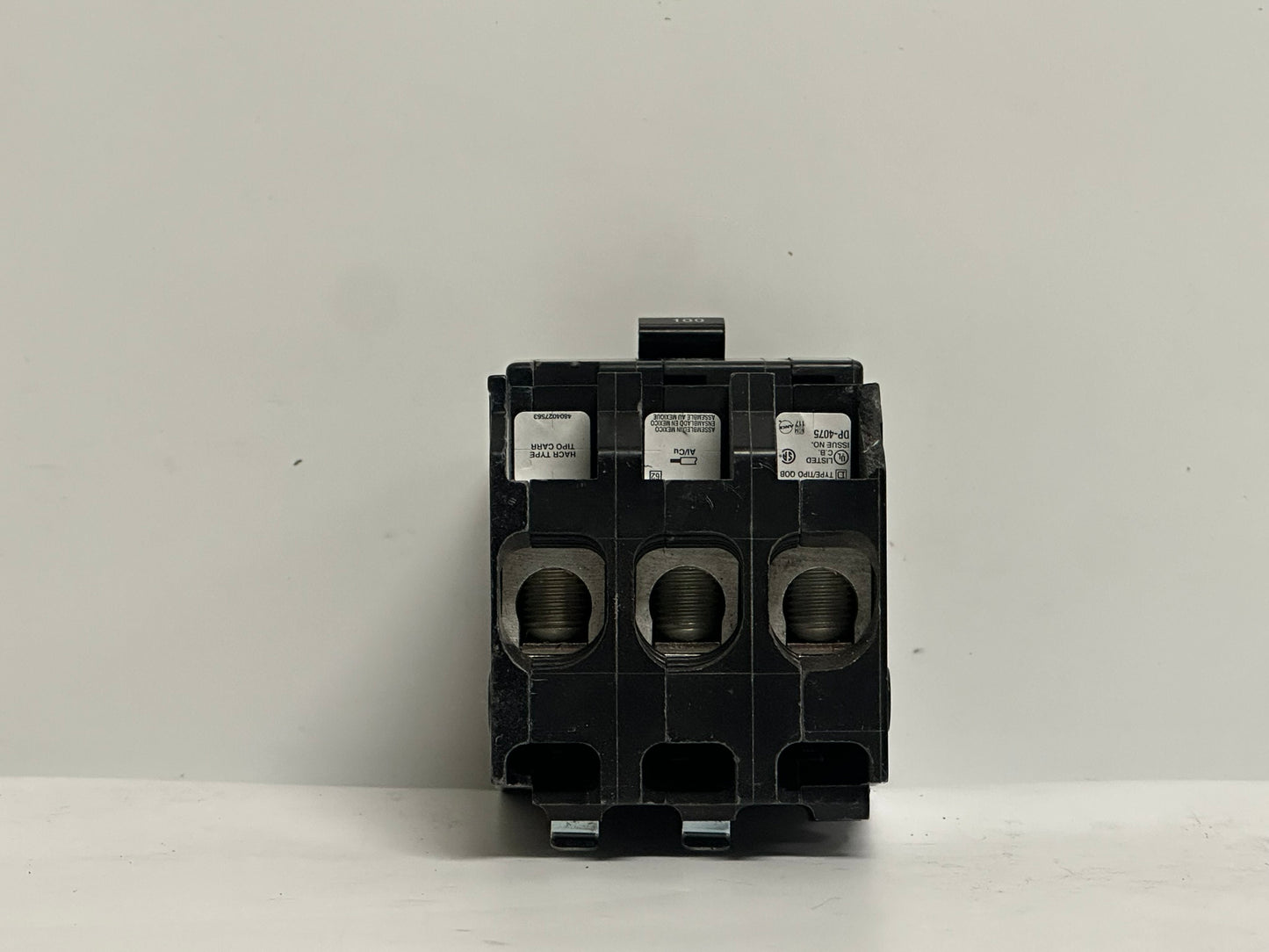 Square D QOB3100 100A 3-Pole 120/240V Bolt-On Circuit Breaker