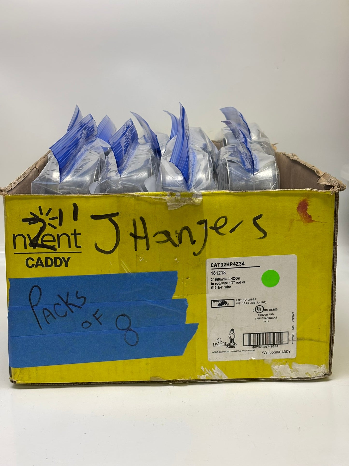 8-Pack NVENT Caddy CAT32HP4Z34 2" J-Hook