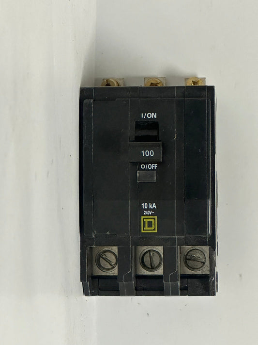 Square D QOB3100 100A 3-Pole 120/240V Bolt-On Circuit Breaker