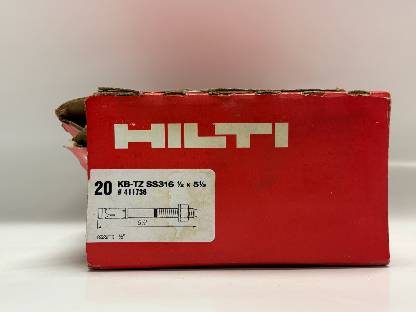 11 PK Hilti KB-TZ2 S5316 Wedge Anchor – SS316, Seismic-Rated for Concrete