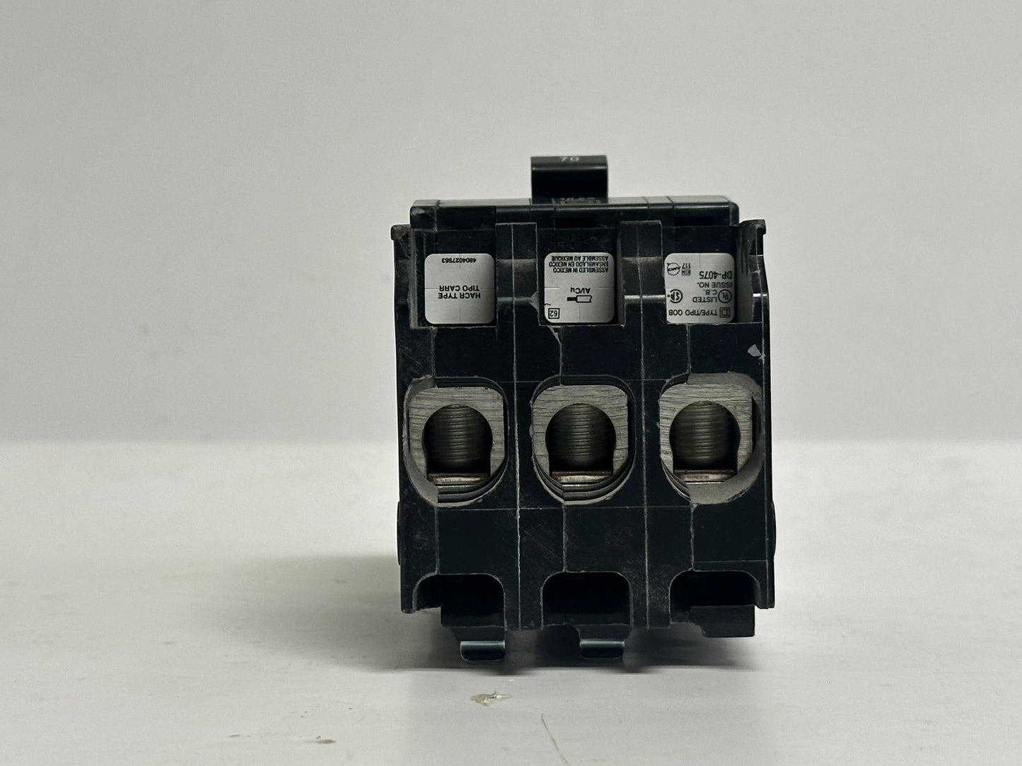 Square D QOB370 70A 3-Pole 120/240V Bolt-On Circuit Breaker