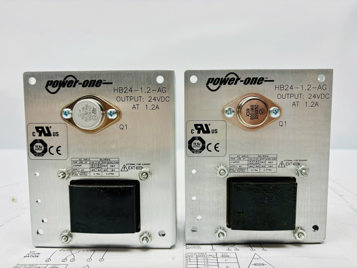2 Pk Power-One HB24-1.2AG 24V DC Power Supply