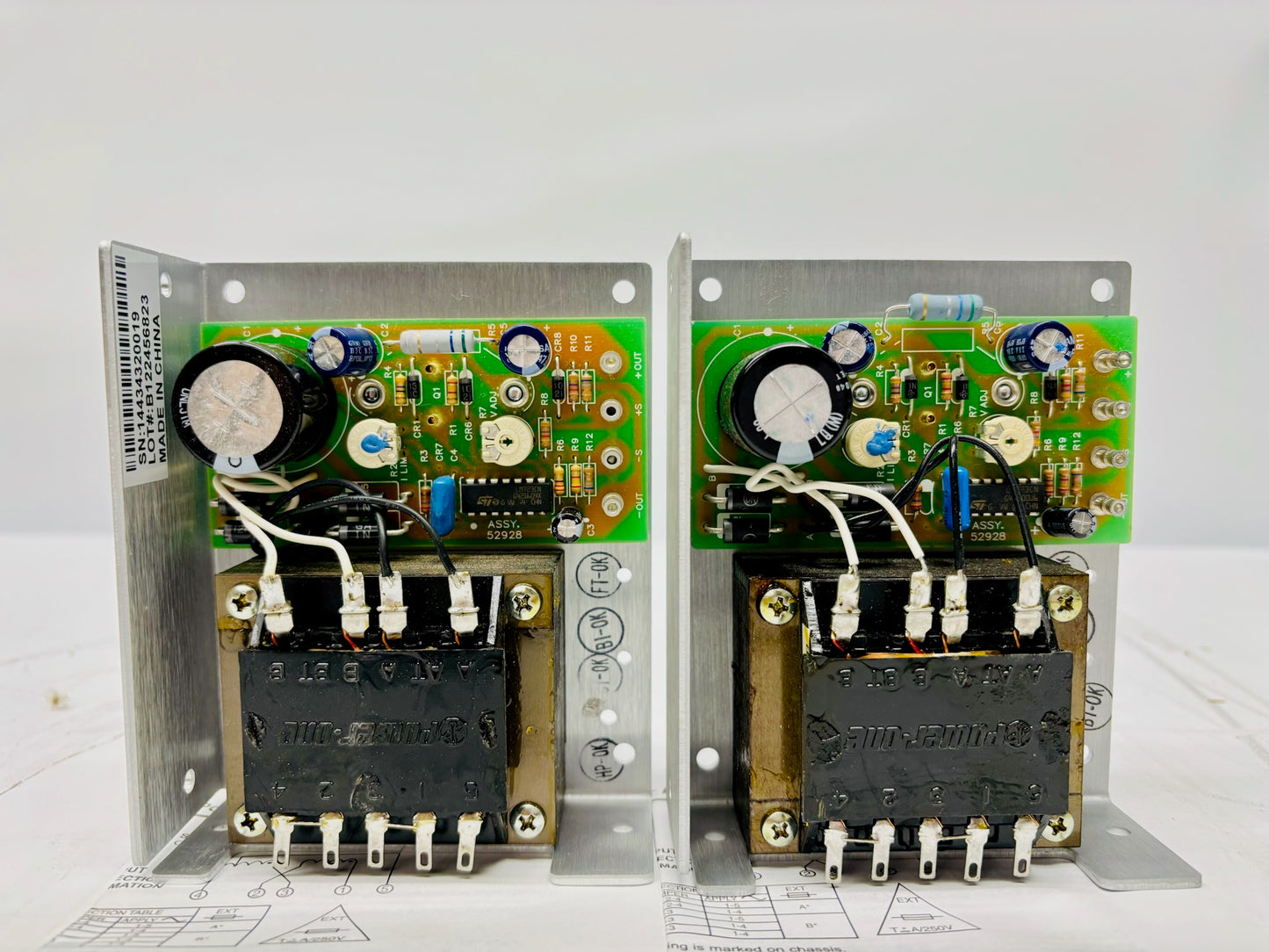 2 Pk Power-One HB24-1.2AG 24V DC Power Supply