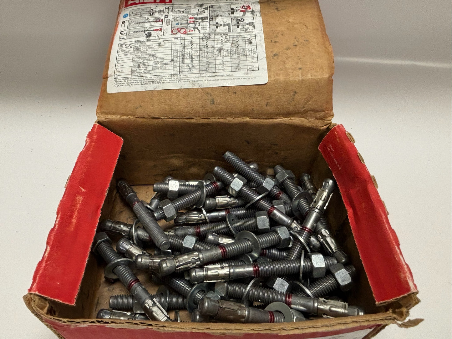 33 PK Hilti KB-TZ2 Wedge Anchor – Seismic-Rated for Cracked Concrete Installations