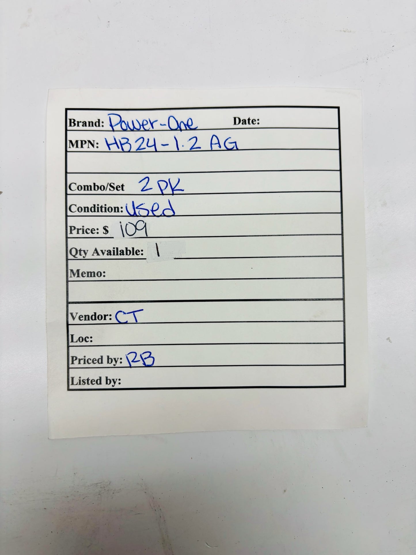 2 Pk Power-One HB24-1.2AG 24V DC Power Supply