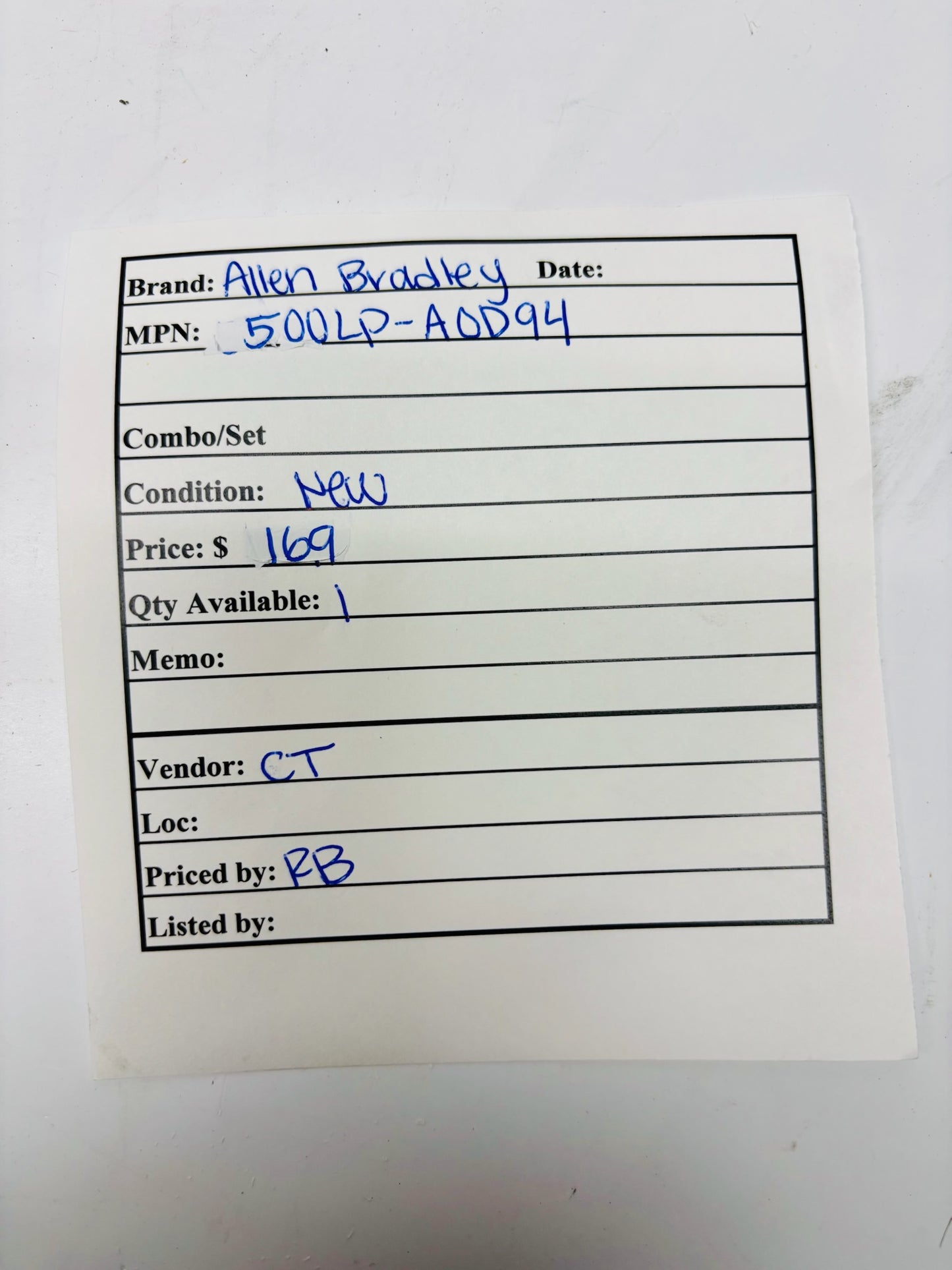 Allen Bradley 500LP-AOD94 NEMA AC Magnet Lighting Contactor
