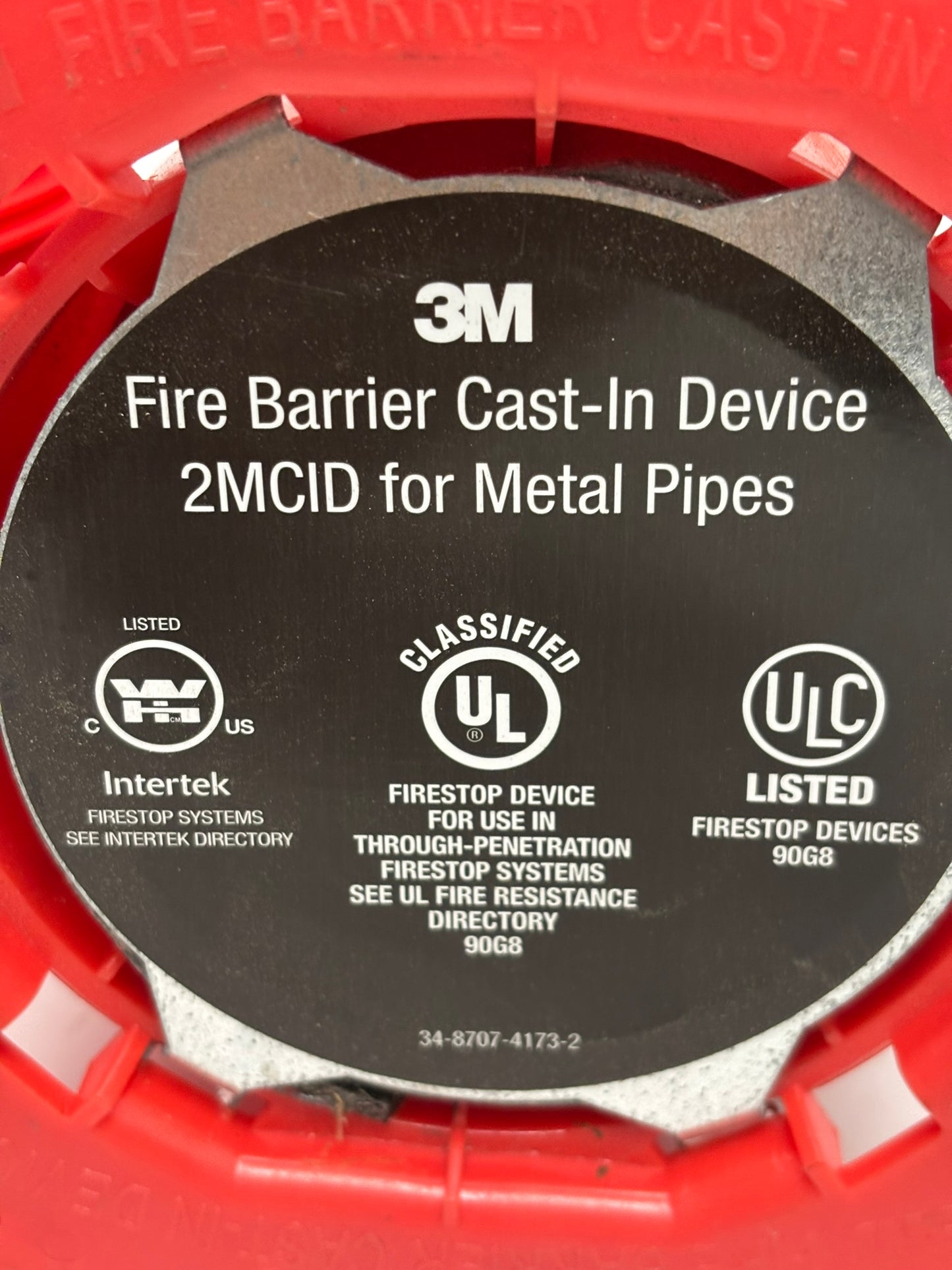 4-Pack 3M™ Fire Barrier Cast-In Device 2MCID for Metal Pipes