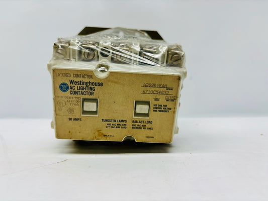 Westinghouse A202K1EAM AC Lighting Contactor, 30A, 110–120VAC Coil, Multi-Pole
