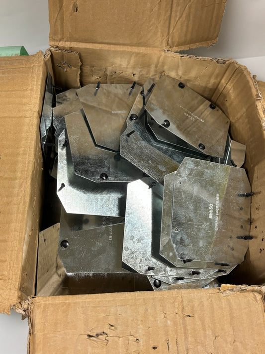 48 PK Garvin WPP2G 2-Gang Steel Wall Plate – Protects Boxes During Drywall Work