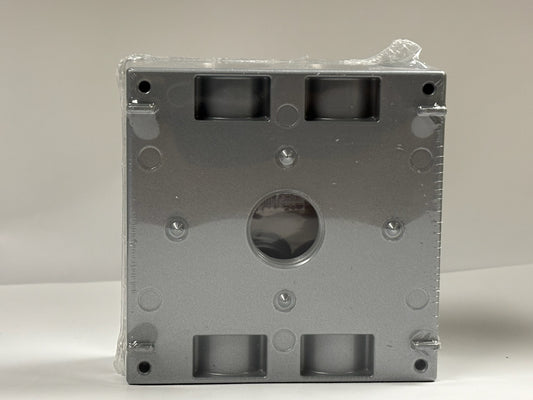 6 PK Bell 5345-0 Outdoor 2-Gang Weatherproof Box with 5 Hubs, 3/4" Threaded