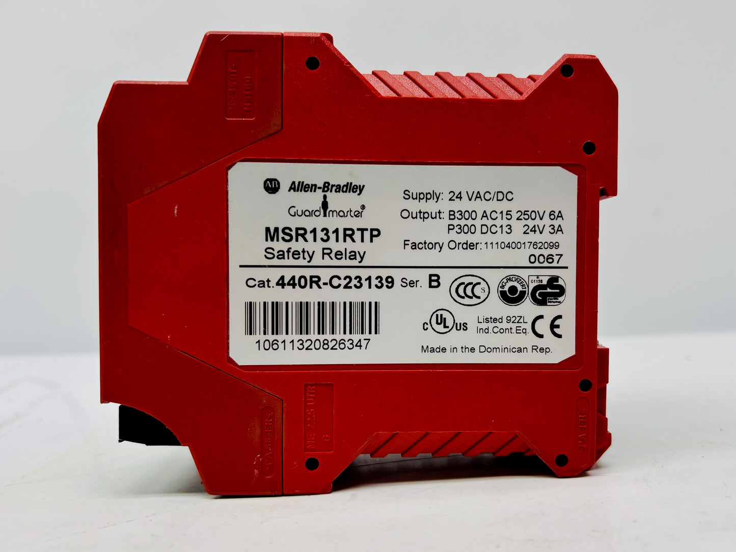 Allen-Bradley MSR131RTP 440R-C23139 Safety Relay, 24V AC/DC