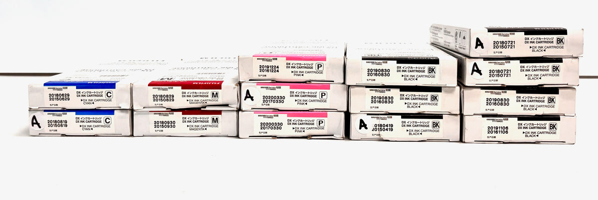 14 OEM FUJIFILM DX100 Cy,Mag,Pink,Black Ink 16393019,3021,3033,3069 (2018-2020)