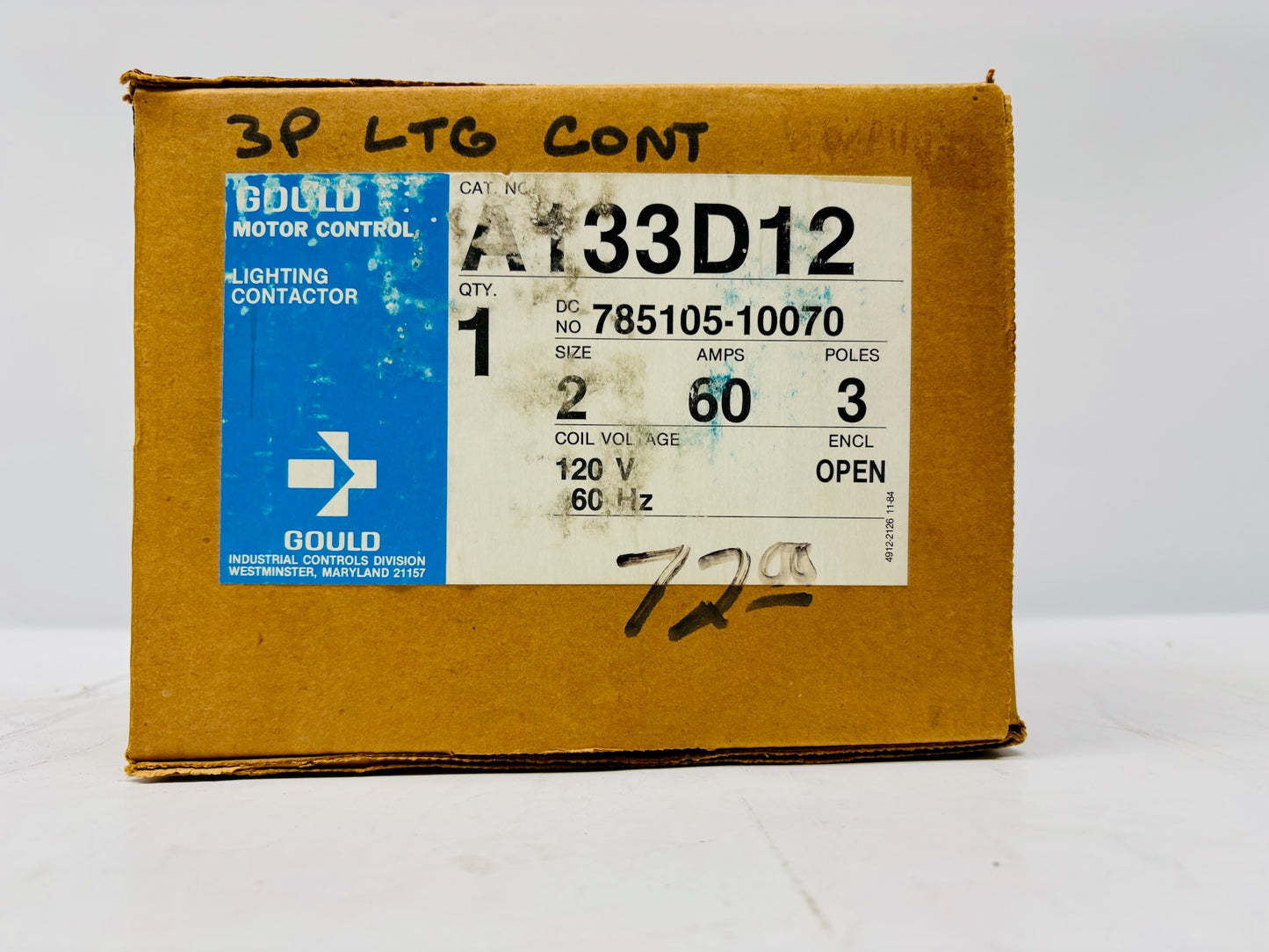 Gould A133 Control Relay (Gould A133D12)