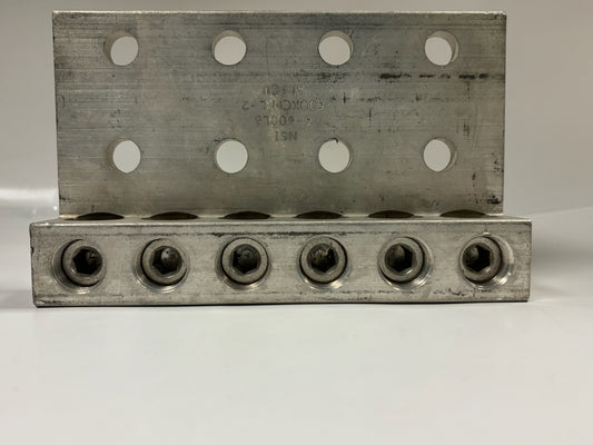 NSI 6-600L8 Dual-Rated Transformer Lug, 6-Port, 600 MCM–2 AWG, 600V