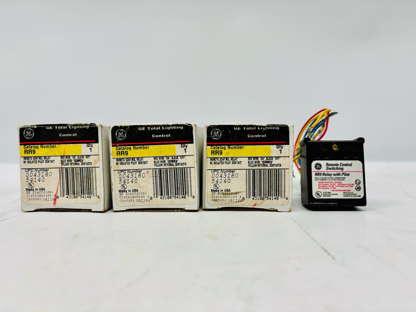 4 Pk General Electric RR9 Low-Voltage Pilot Light Relay