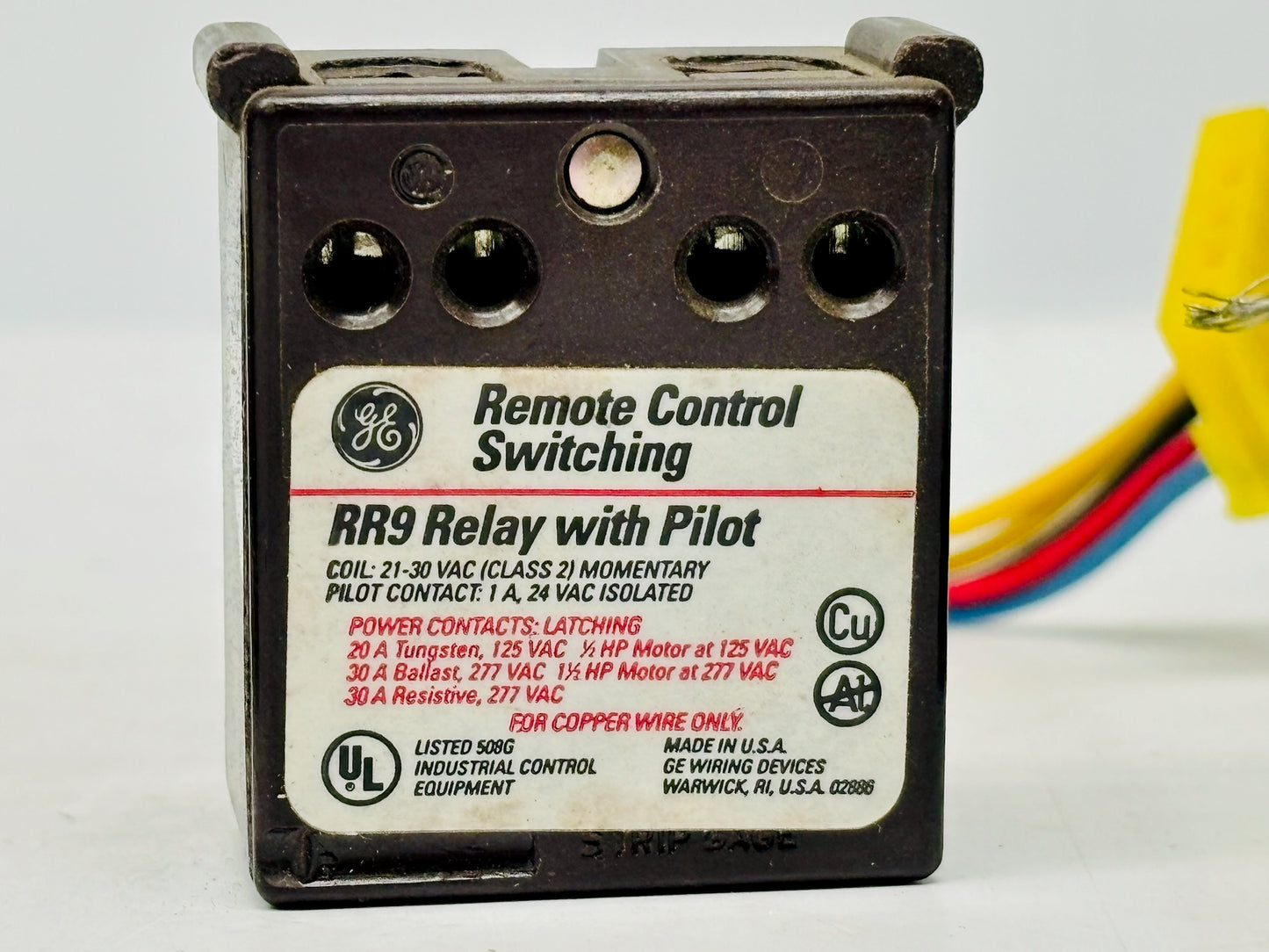 4 Pk General Electric RR9 Low-Voltage Pilot Light Relay