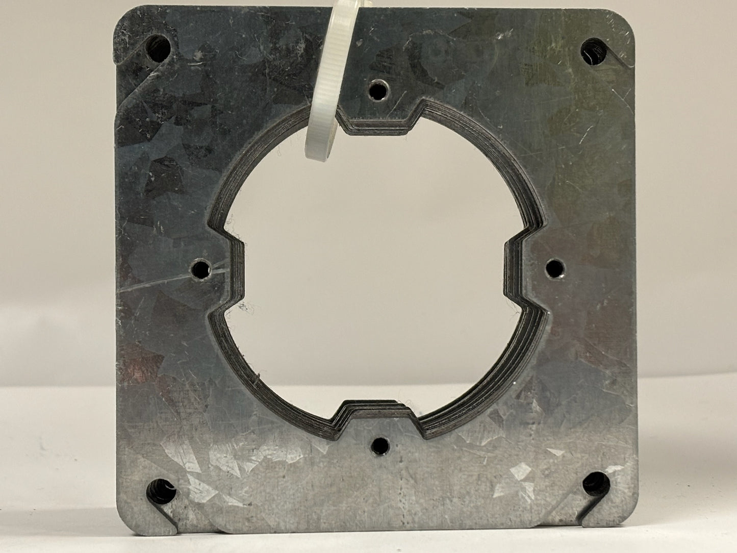 20 PK Orbit 43000X 4″ Flat Steel Plaster Ring with Dual‑Direction Tabs