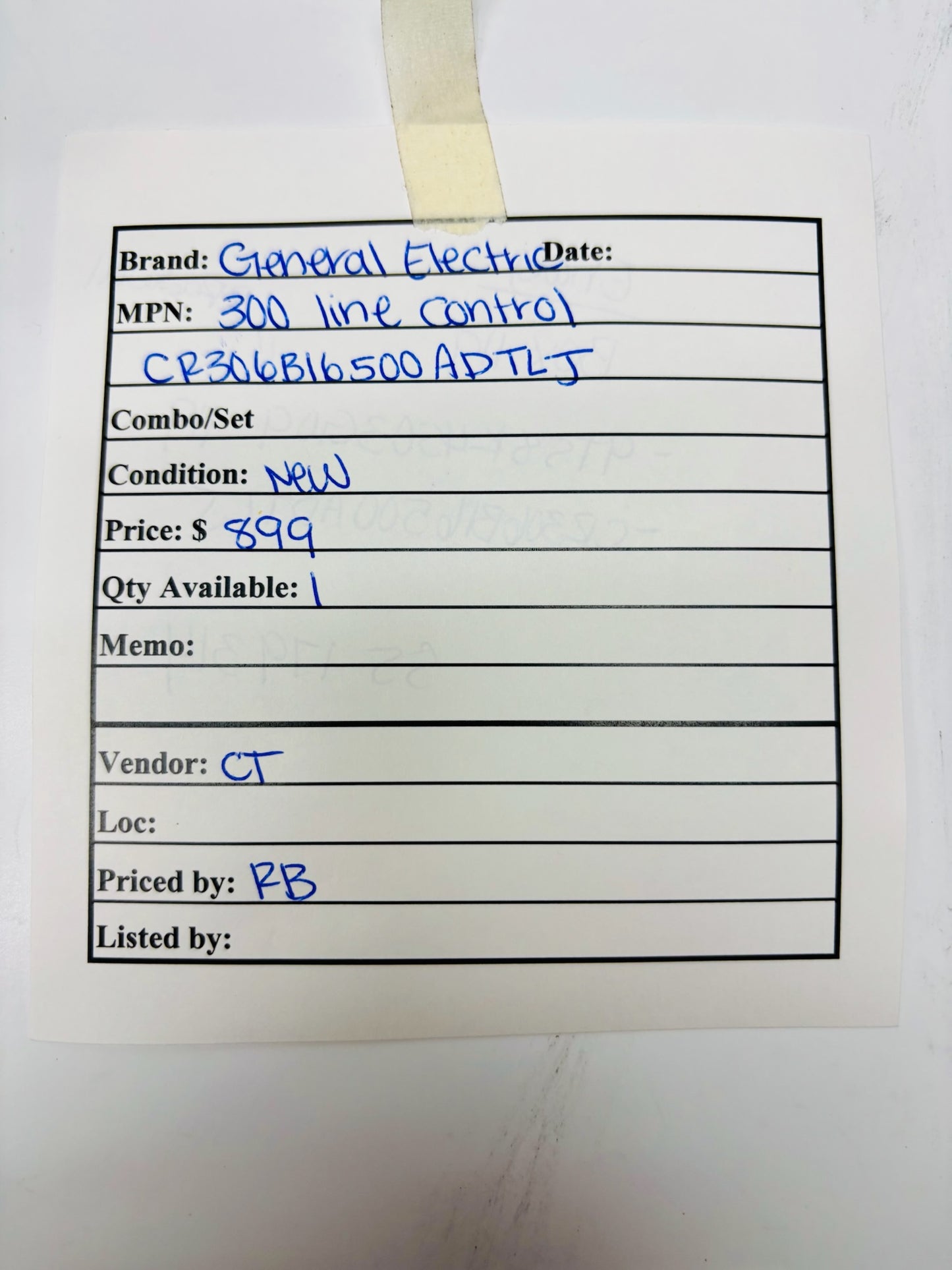 GE 300 Line Control Lighting Contactor CR306B16500ADTLJ, CR104PXG48,9T58K4503G09
