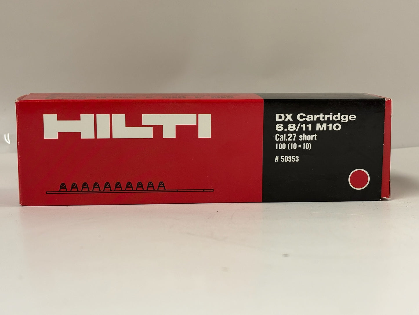 2 PK (200 SHOTS) Hilti 50353 Heavy-Duty .27 Caliber 6.8/11M Powder-Actuated Cartridges