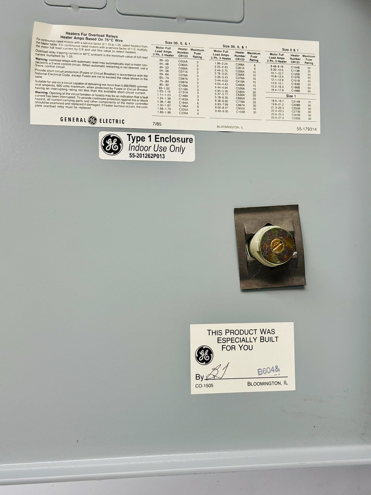 GE 300 Line Control Lighting Contactor CR306B16500ADTLJ, CR104PXG48,9T58K4503G09