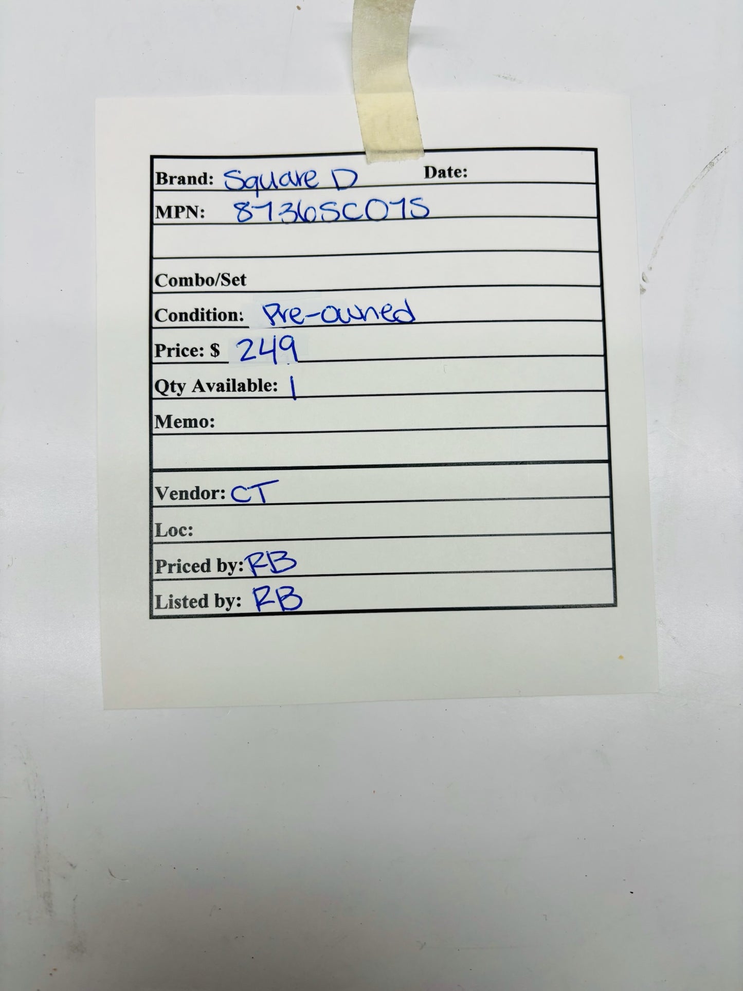 Square D 8736SC07S NEMA Size 1 Reversing Motor Starter