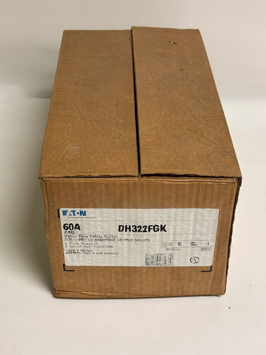 Eaton DH322FGK Enhanced Visible Blade Single-Throw Safety Switch, 60 A