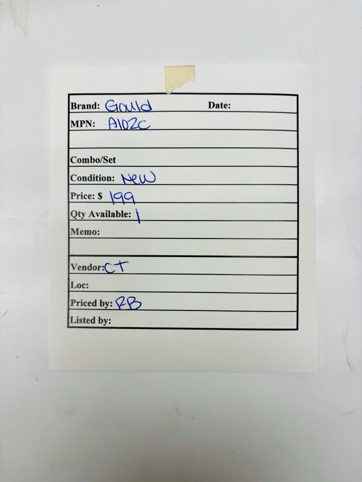 Gould A102C General Purpose Control Relay