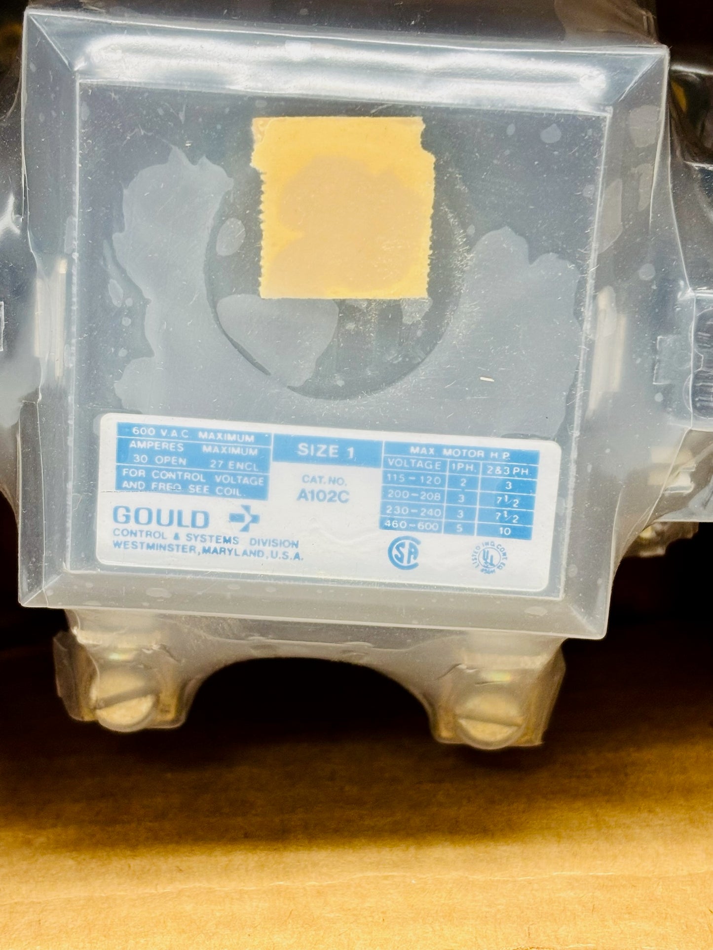 Gould A102C General Purpose Control Relay