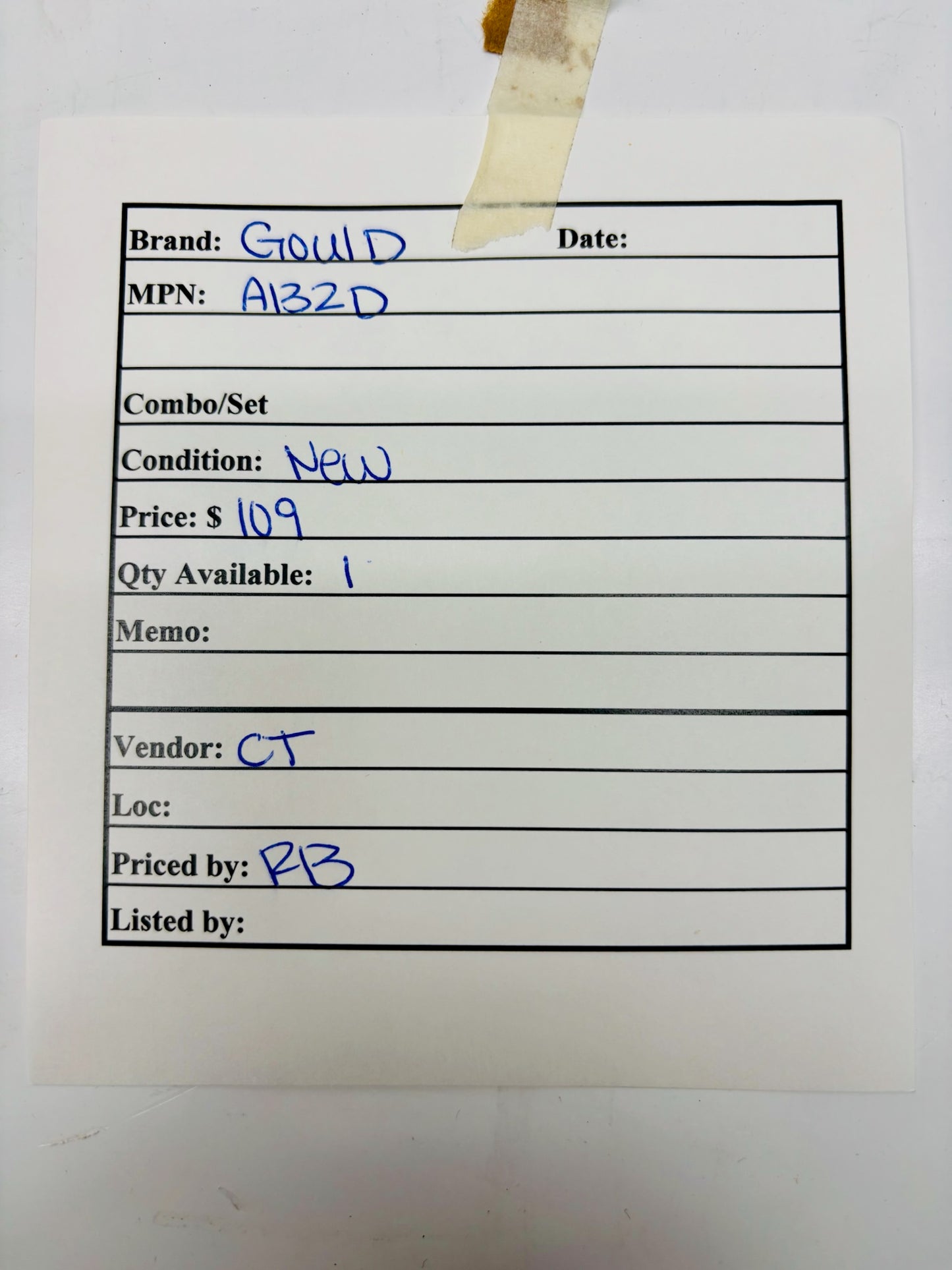 Gould A132D General Purpose Control Relay