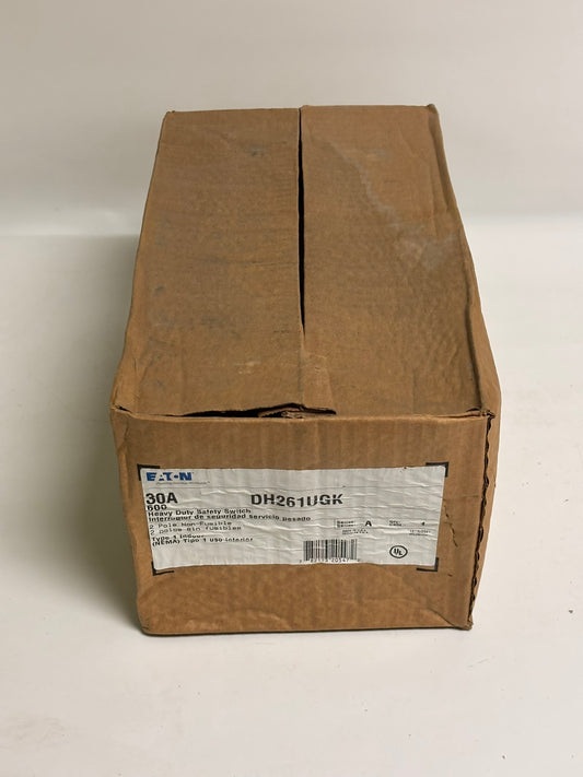 Eaton DH261UGK Heavy Duty Single-Throw Non-Fused Safety Switch, Single-Throw, 30 A