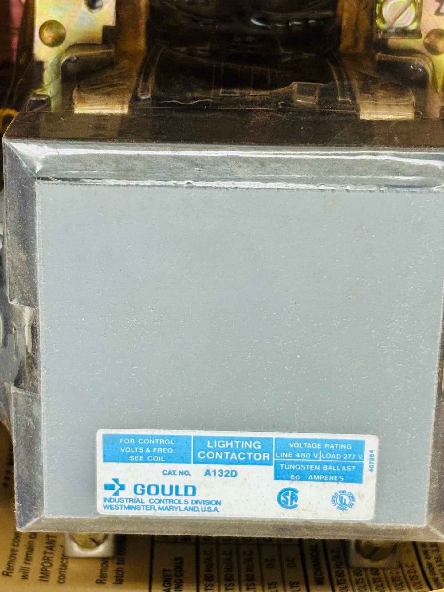 Gould A132D General Purpose Control Relay