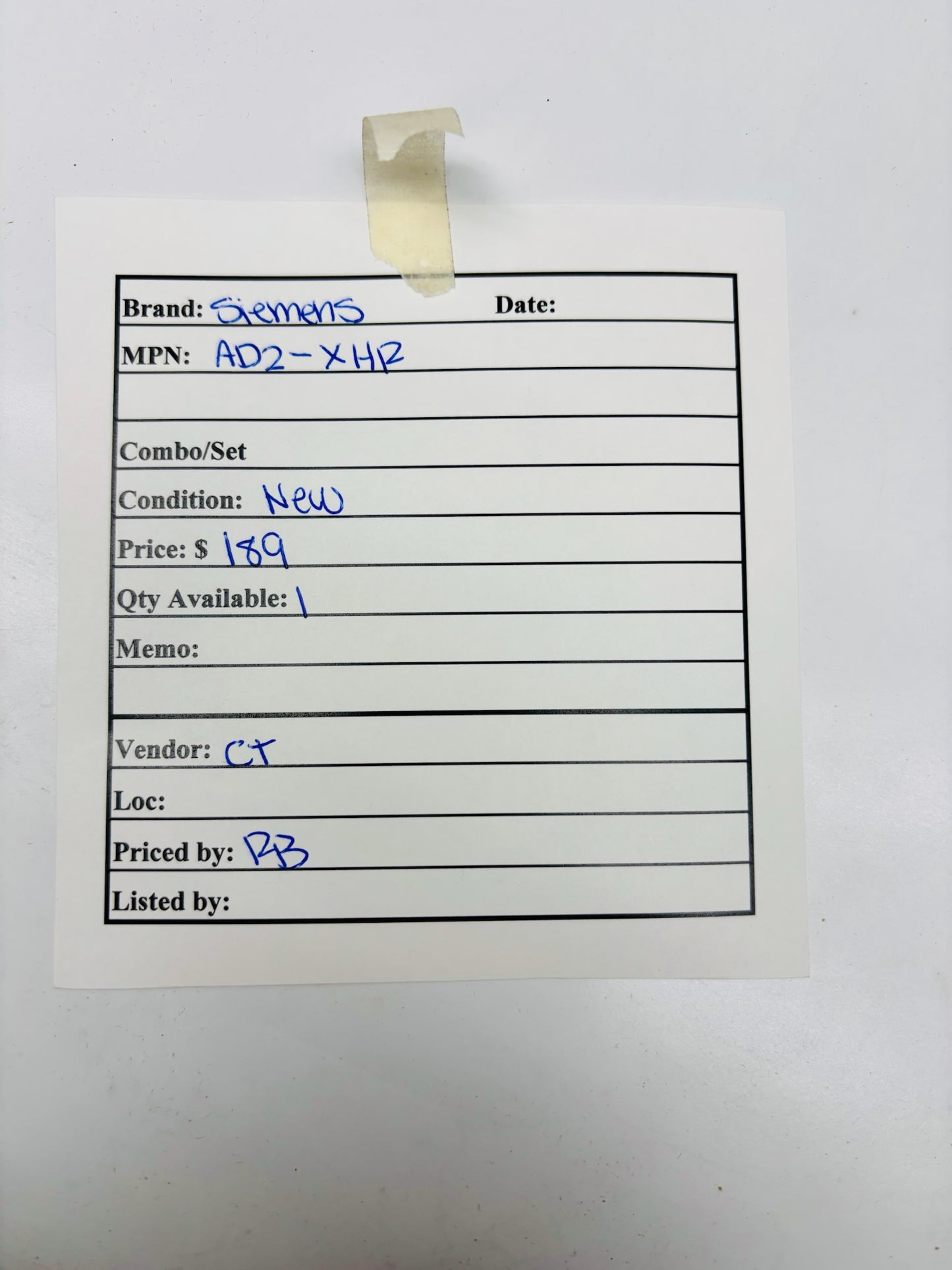 Siemens AD2-XHR Air Duct Monitoring Housing
