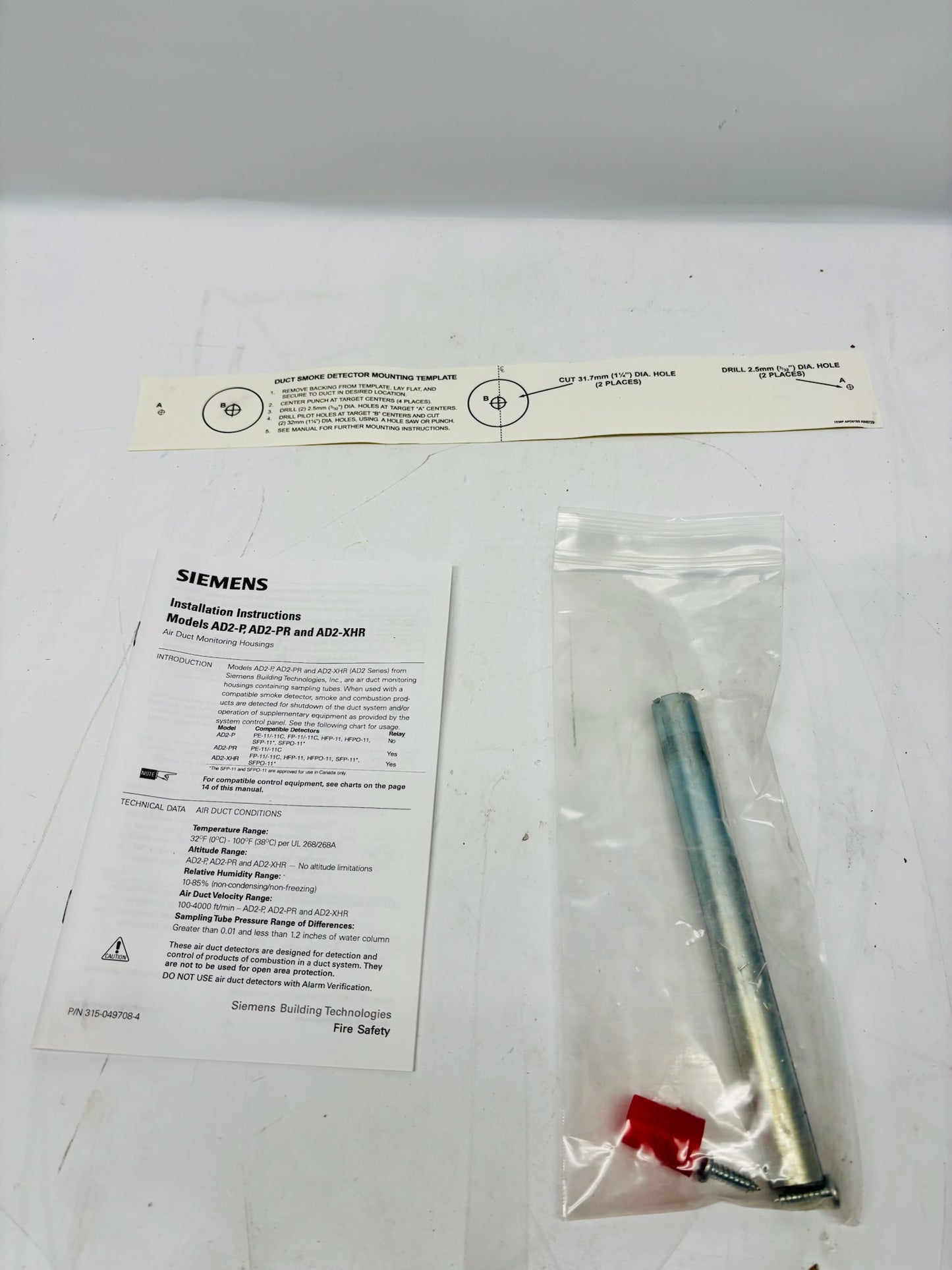 Siemens AD2-XHR Air Duct Monitoring Housing