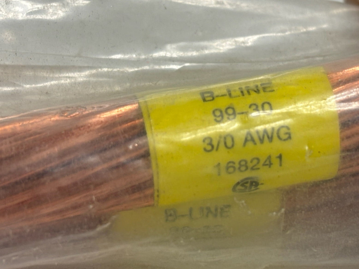 2 PC B‑Line 168241 Copper Bonding Jumper Pair, 4/0 AWG, 14″ Length