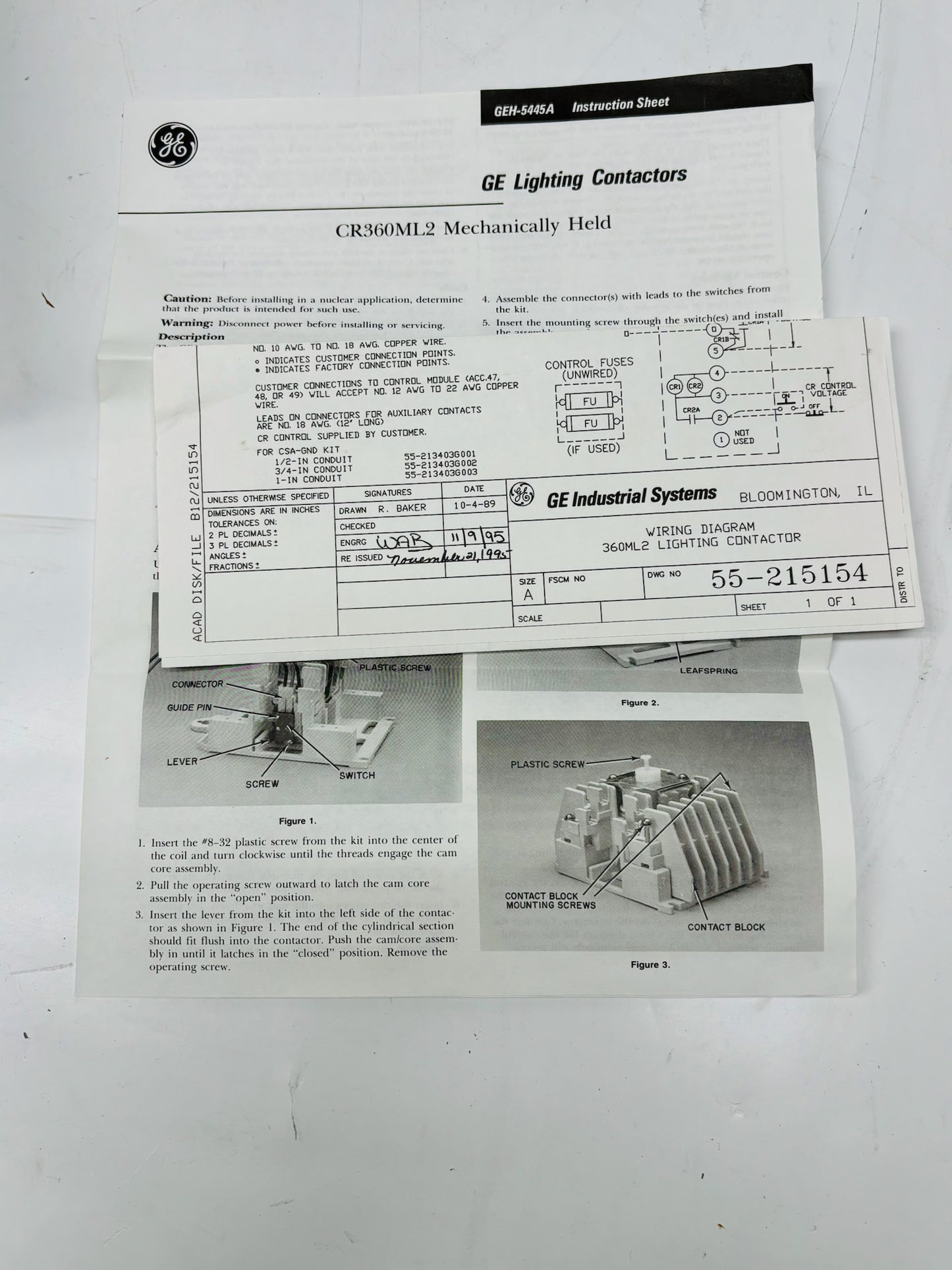 General Electric CR360ML208AG Lighting Contactor (Box Only)