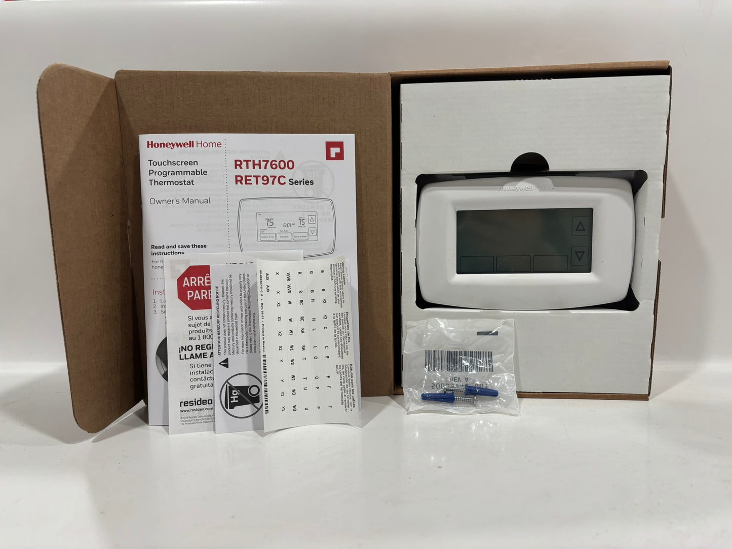 2 PK Honeywell RTH7600D Touchscreen 7-Day Programmable Thermostat – Smart Control