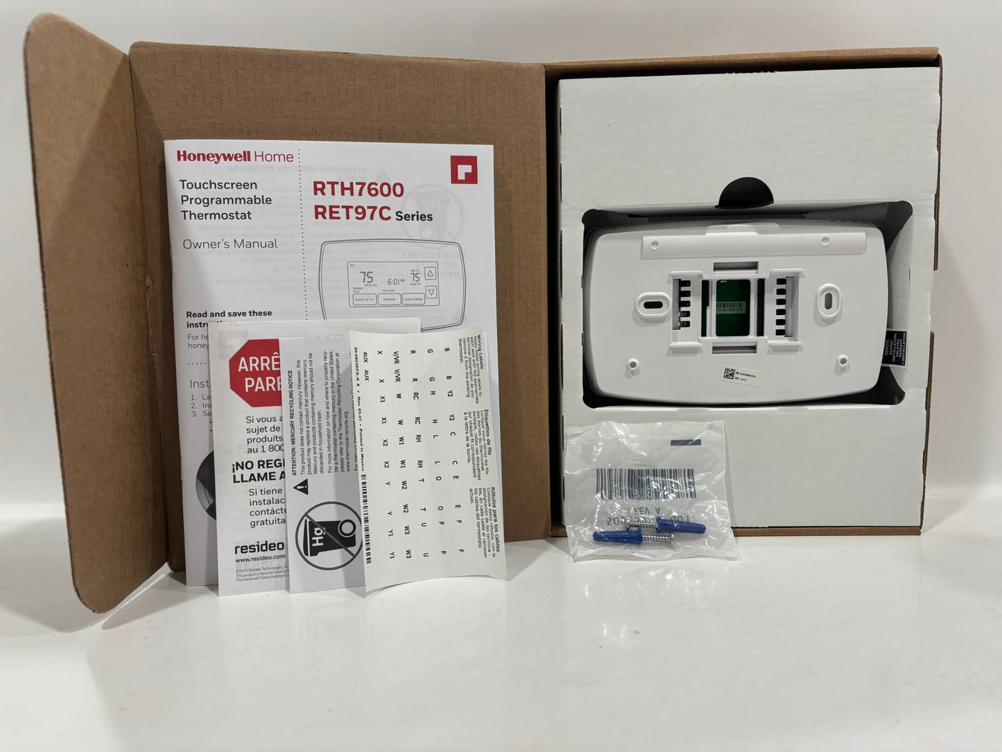 2 PK Honeywell RTH7600D Touchscreen 7-Day Programmable Thermostat – Smart Control