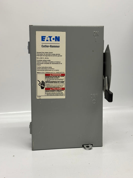 Eaton DG321UGB Cutler-Hammer General Duty Safety Switch, 30A, 240V, 60Hz, No Box