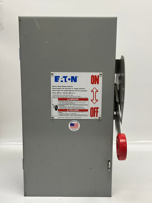 Eaton DH261FGK Cutler-Hammer Heavy Duty Safety Switch, 30A, 600V, 60Hz, No Box