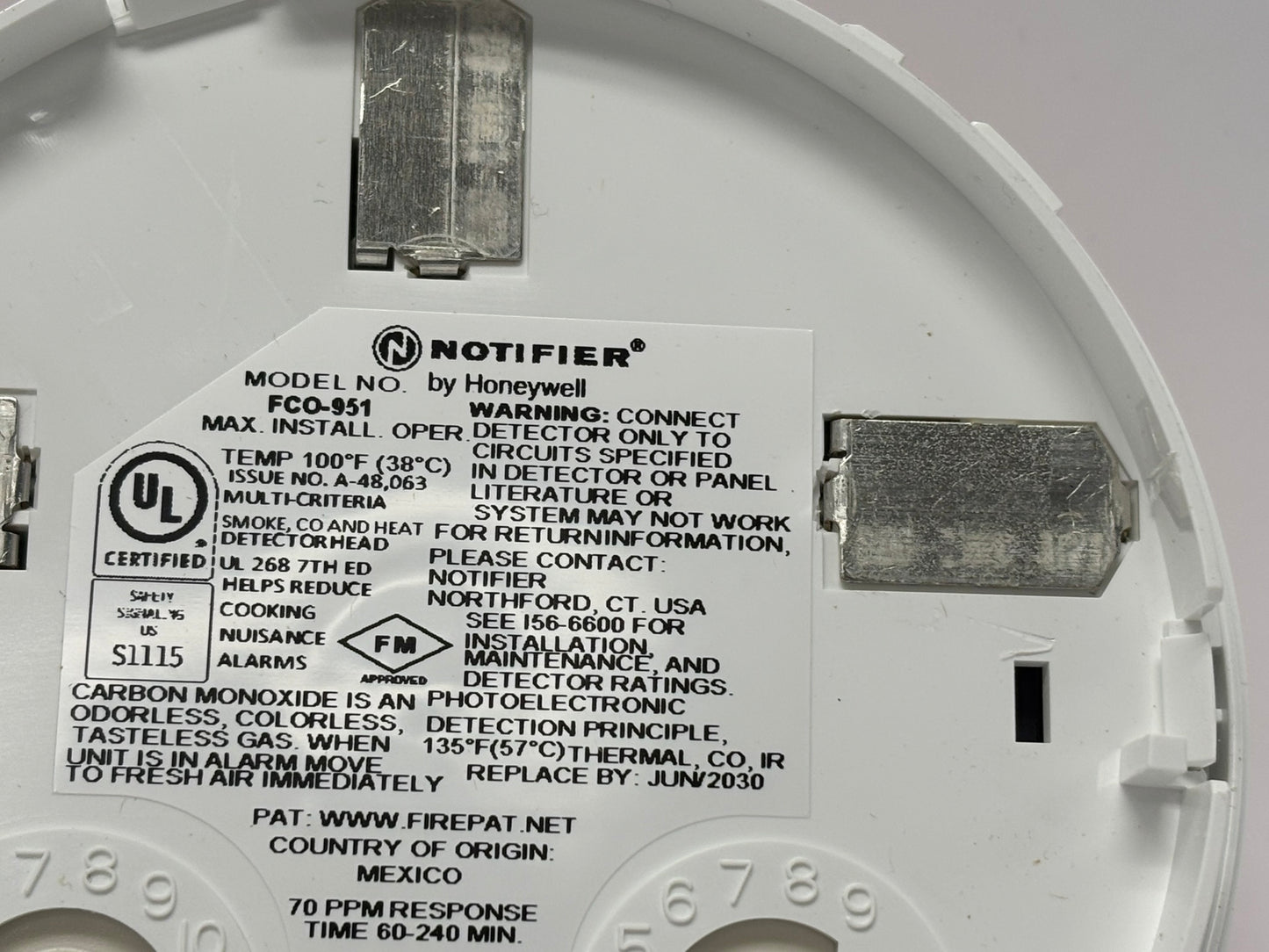 Notifier FCO‑951 Advanced Multi‑Criteria Fire & CO Detector, IntelliQuad PLUS