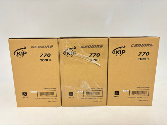 3 New Genuine Kip 770 Black Toner Cartridge Z330970020 Same Day Ship