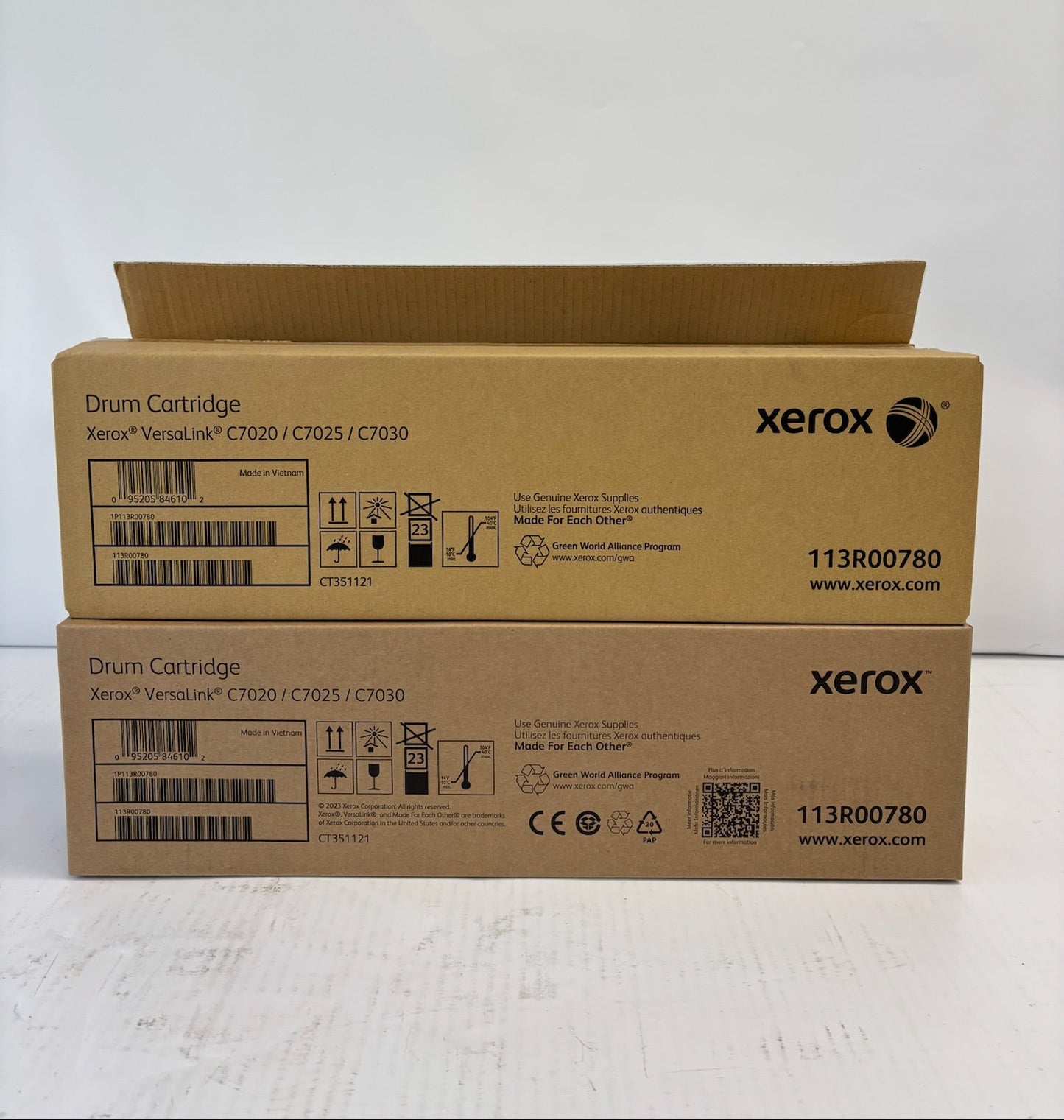 2 Genuine Xerox VL C7020, C7025 C7030 Drum Cartridge Unit 113R00780