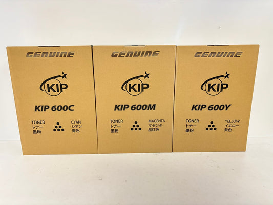 3 New Genuine Kip 600 Series CMY Toners Z480970020,Z480970030,Z480970040