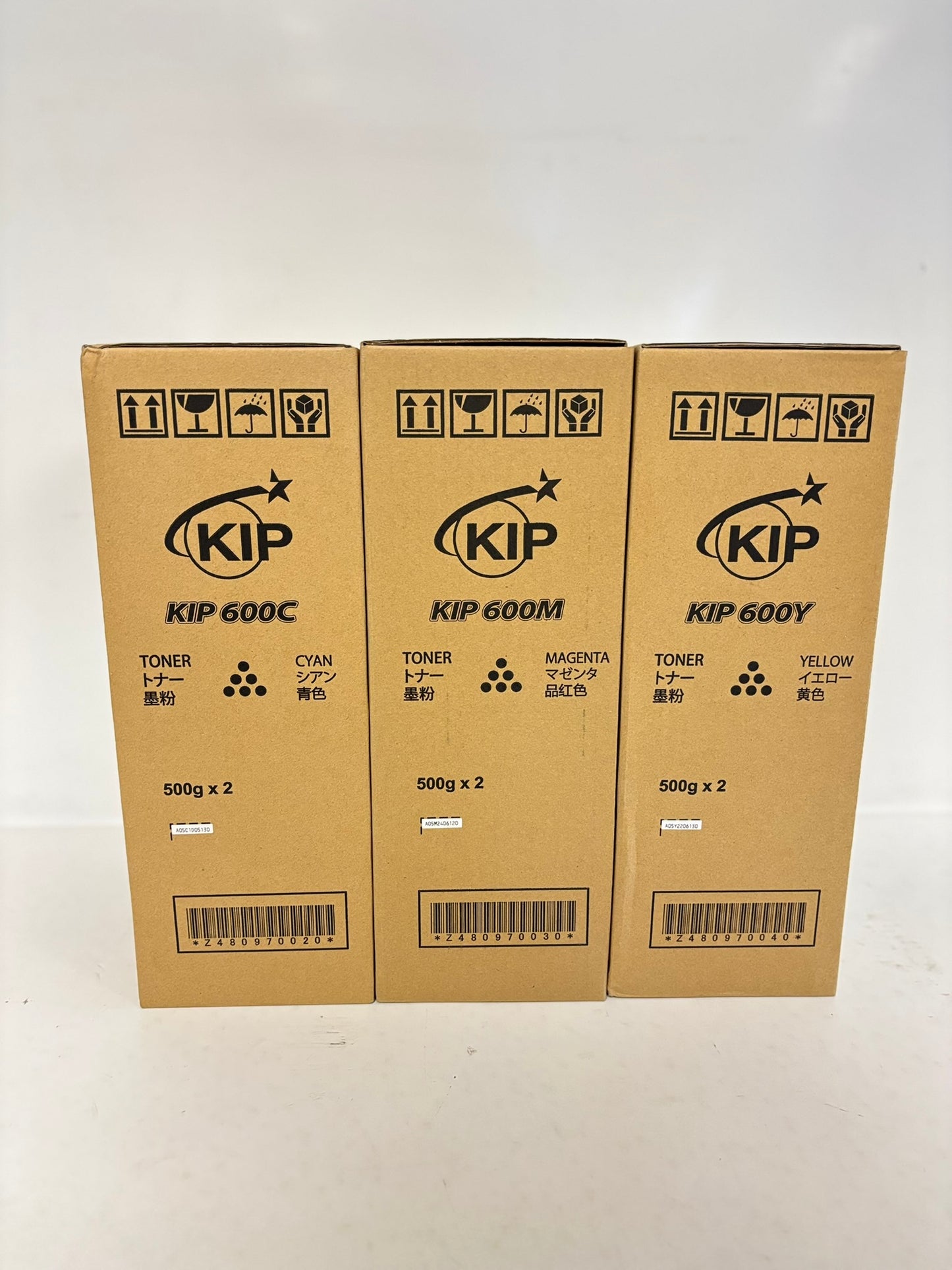 3 New Genuine Kip 600 Series CMY Toners Z480970020,Z480970030,Z480970040