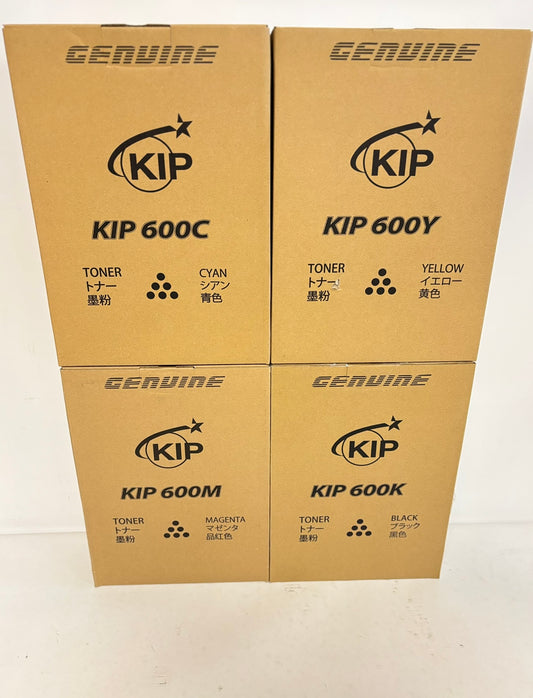 4 Genuine Kip 600 CMYK Toners Z480970020, Z480970030, Z480970040, Z480970010