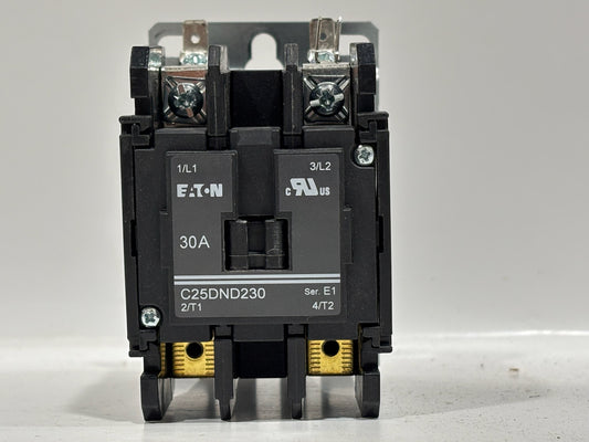 Eaton C25DND230A 2-Pole 30A Contactor – 120V Coil for HVAC Applications